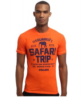DSQUARED2 Safari Trip Chic Dan Fit Tee Mens T Shirt (Orange)