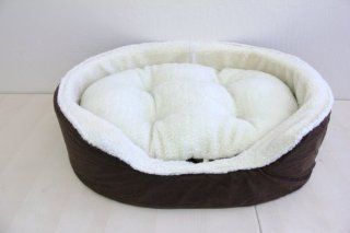 27" Oval Cuddler with Cushion Dog Bed  Memory Foam Pet Beds 