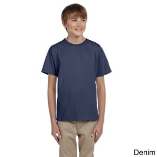 Fruit Of The Loom Fruit Of The Loom Youth Boys Heavy Cotton Hd T shirt Blue Size L (14 16)