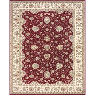 Delia Red Cream Area Rug (5 X 8)