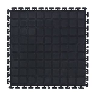 Andersen Hog Heaven Modular Anti Fatigue Mat Tiles   Center Tile   18X18   Black   18x18
