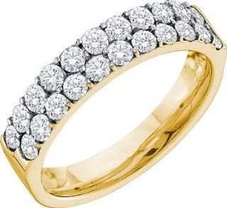 Wedding Band Real Diamond 0.47ctw diamond machine set band New Ring 10K Yellow gold Jewelry