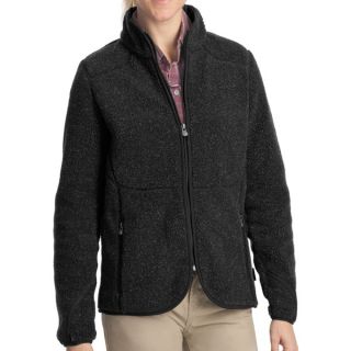 Woolrich High Point Sherpa Jacket   Full Zip (For Women)   DARK ROAST HEATHER (L )