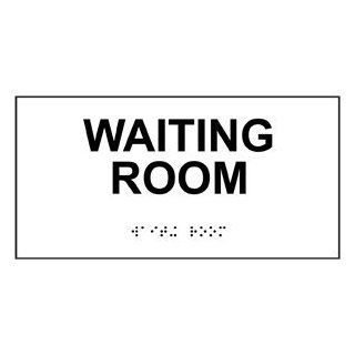 ADA Waiting Room Braille Sign RSME 640 BLKonWHT Wayfinding  Business And Store Signs 