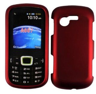 Red Hard Case Cover for Samsung Evergreen A667 Cell Phones & Accessories