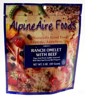 AlpineAire Foods Ranch Omelet with Beef  Camping Freeze Dried Food  Sports & Outdoors