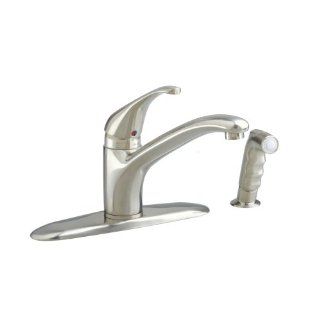 American Standard 4400.641.075 Connoisseur Single Control Kitchen Faucet with Color Matched Hand Spray, Stainless Steel   Touch On Kitchen Sink Faucets  