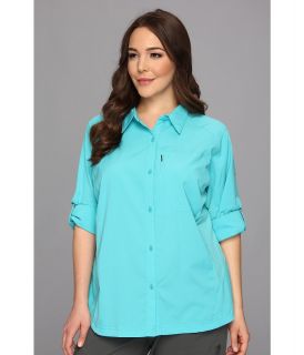 Columbia Plus Size Silver Ridge L/S Shirt Womens Long Sleeve Button Up (Beige)