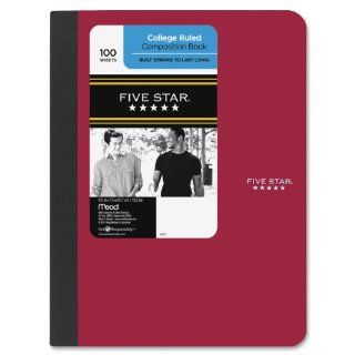 Five Star Composition Book, College Ruled, 1 Subject, 7.5 x 9.75 Inches, 100 Sheets, Corner Tabs, Assorted Colors (09120)  Composition Notebooks 