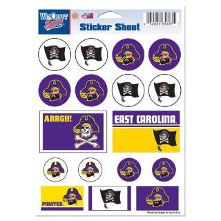 East Carolina Pirate/State Logo Sticker Sheet 5x7 