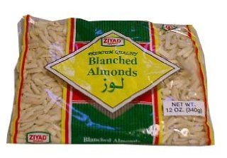 Almonds, Blanched, Slivered (ziyad) 12oz  Cooking And Baking Almonds  Grocery & Gourmet Food