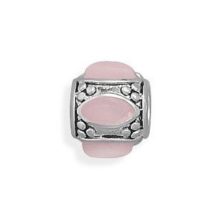Sterling Silver Oxidized Bead with Rose Quartz Vishal Jewelry Jewelry