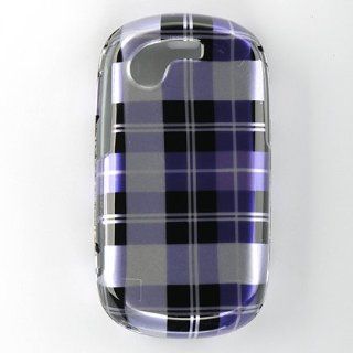 Samsung Gravity T T669 Crystal Design Case   Purple Checker Design Cell Phones & Accessories
