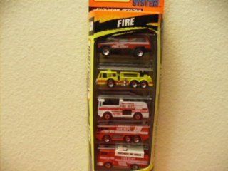Matchbox 5 Pack Fire Truck Set Action System 1996 Toys & Games