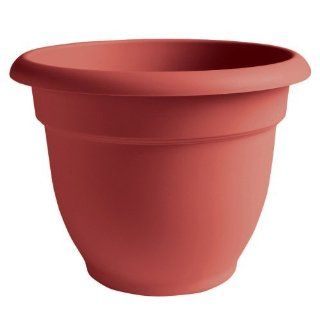 Fiskars 20 56516BR 16 Inch Ariana Planter With Self Watering Disk, Brick  Pots With Drainage  Patio, Lawn & Garden