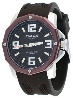 Omax Supreme #TS671 Men's Octgono Stainless Steel Resin Band Sports Watch Watches