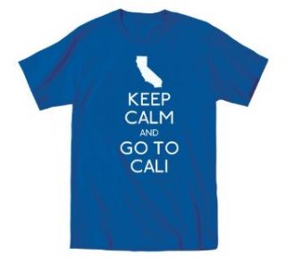 Keep Calm and Go To Cali Retro   T Shirt at  Mens Clothing store