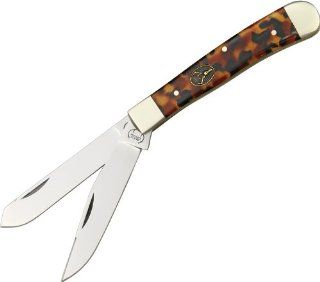 Buck Creek Knives 254T Trapper Pocket Knife with Tortoise Shell Celluloid Handles  Folding Camping Knives  Sports & Outdoors