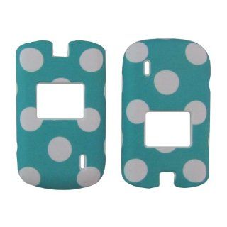 Light Blue White Dot Faceplate Case Phone Hard Cover Lg Accolade Vx5600 Prepa Cell Phones & Accessories