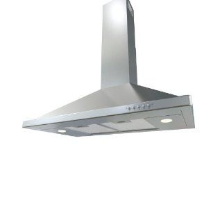 Zephyr BVE E36AS290 Stainless Steel Brisas 290 CFM 36 Inch Wide Stainless Steel Wall Mounted Range Hood with Halogen Lighting from the Brisas Collection Kitchen & Dining