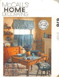 McCall's Sewing Pattern 678 Kitchen Accessories   Curtain, Chair Pillow, Placemat, Napkin, Potholder, Mit & Appliance Cover