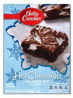Betty Crocker Hot Chocolate Brownie Mix with Marshmallow Swirl 17.4 oz. (Pack of 3)  Hot Cocoa Marshmallows  Grocery & Gourmet Food