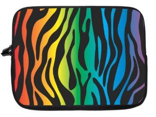17 inch Rikki KnightTM Zebra Design on Rainbow Laptop Sleeve Computers & Accessories
