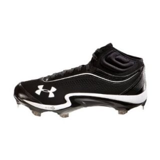 Men's UA Heater IV 5/8 Cut Baseball Cleats Cleat by Under Armour 14 Black Baseball Shoes Shoes