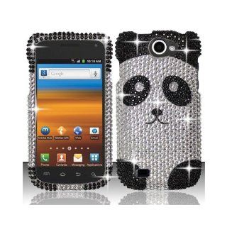 White Black Panda Bear Bling Gem Jeweled Crystal Cover Case for Samsung Galaxy Exhibit 4G SGH T679 Cell Phones & Accessories