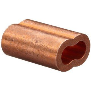 Copper MCC250 Crimping Loop Sleeve for 1/4" Diameter Wire Rope and Cable, (Pack of 25)