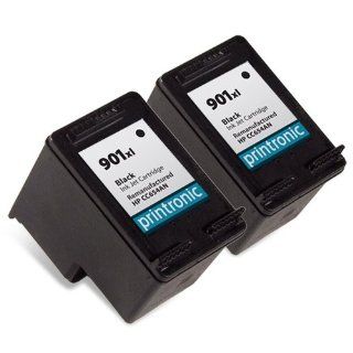 Printronic Remanufactured Ink Cartridge Replacement for HP 901XL B CC654AN (2 Black) Electronics