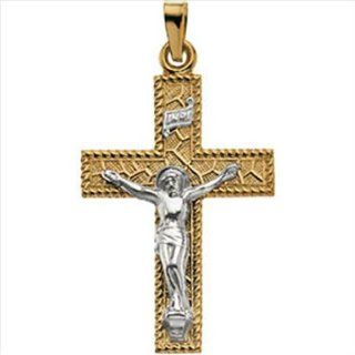 14k Yellow Crucifix Pendant 29.00X20.00 MM Jewelry