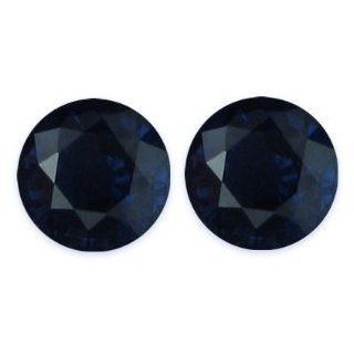 2.18 Carat Loose Sapphires Round Cut Pair Jewelry
