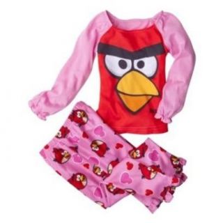 Angry Birds Girl's Heart Pajama Set (4) Clothing