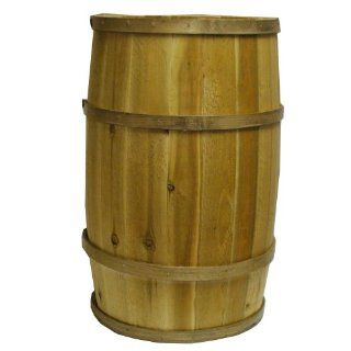 Bradbury Barrel Wooden Barrel, 15" X 24"   Collectible Figurines