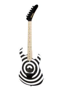 Kramer 84 Baretta Electric Guitar, White with Black Bullseye Musical Instruments