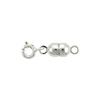 Sterling Silver 4 mm Magnetic Clasp Converter for Light Necklaces, small size Jewelry