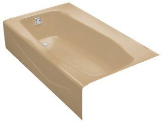 Kohler K 713 33 Villager Bath with Extra 4" Ledge and Left Hand Drain, Mexican Sand   Recessed Bathtubs  