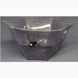 Purple Packerware Halloween Serving Bowl 10" Spider Print Kitchen & Dining