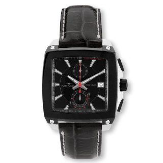 Mondia TRIUMPH 1 660 1 Stainless Steel Case Black Leather Mineral Men's Quartz Watch Watches