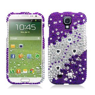 Aimo SAMSIVPCLDI661 Dazzling Diamond Bling Case for Samsung Galaxy S4   Retail Packaging   Divide Purple Cell Phones & Accessories