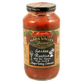 Mezzetta Bistro Gourmet Pasta Sauce, Garden Rustica with Bell Peppers, Fresh Herbs and Napa Valley Cabernet, 25 Ounce Jars (Pack of 6)  Tomato And Marinara Sauces  Grocery & Gourmet Food