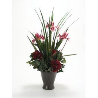 Tori Home Faux Tropical Flowers Arrangement in Vase