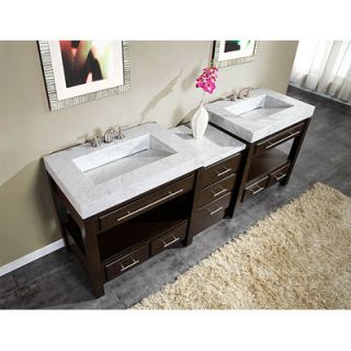 Silkroad Exclusive Stanton 92” Double Sink Cabinet Bathroom Vanity