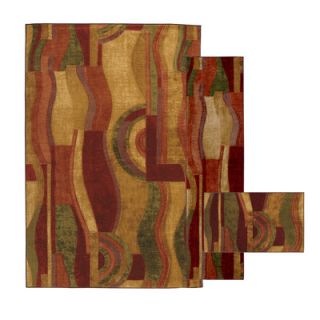 Mohawk Select New Wave Picasso Wine Rug (Set of 3)