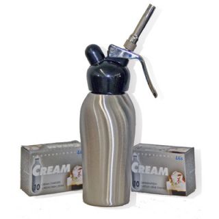 Liss Dessert Chef 1 Pint Cream Whipper in Brushed Stainless Steel
