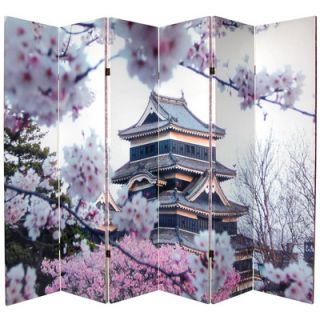 Oriental Furniture 70.88 Double Sided Cherry Blossom 6 Panel Room