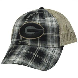 NCAA Plaid Mesh Distressed Trucker Snapback Hat Cap Georgia Bulldogs Dawgs  Sports Fan Baseball Caps  Sports & Outdoors