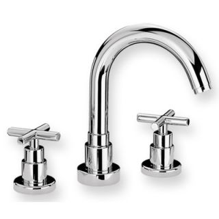 Whitehaus Collection Luxe Widespread Bathroom Faucet with Double Cross