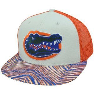 NCAA Florida Gators Turbo Zubaz Mesh Flat Bill Snapback Constructed Hat Cap  Sports Fan Baseball Caps  Sports & Outdoors